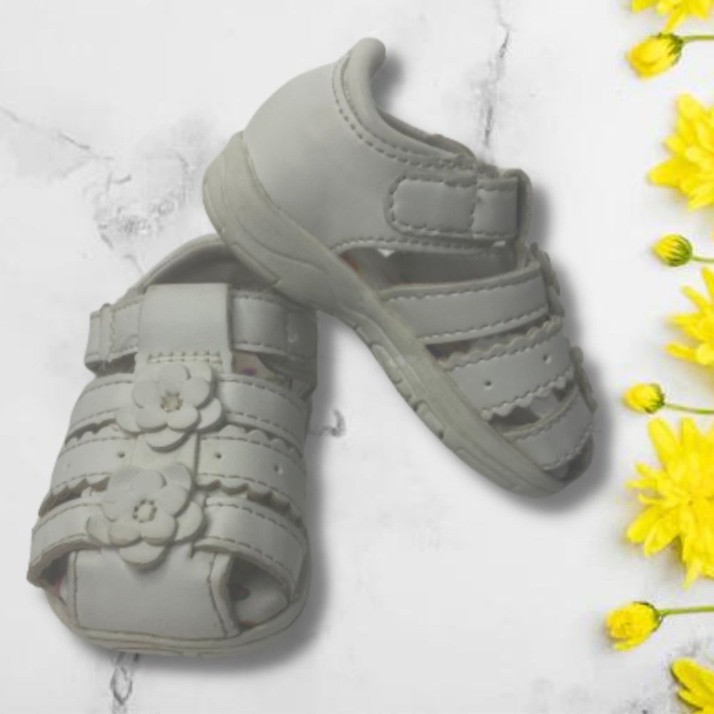 Baby size 2 White Sandals by Garanimals